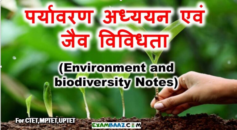 Environment and biodiversity Notes