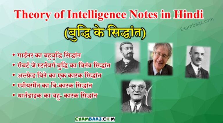 Theory of intelligence Notes