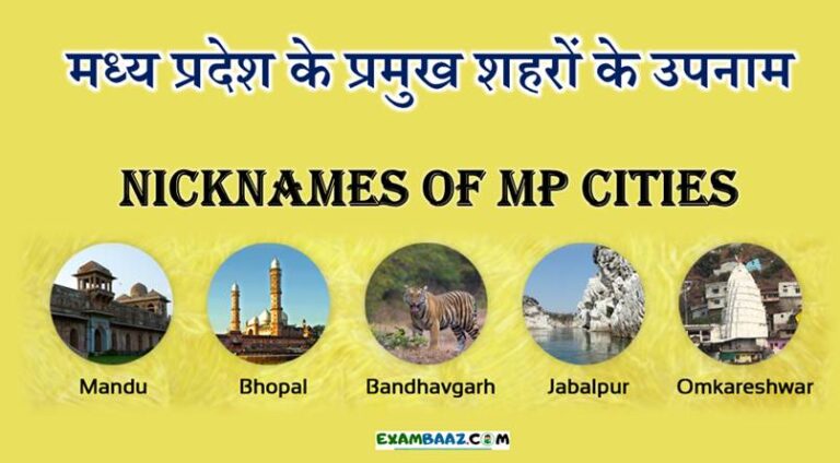 Nicknames of MP Cities