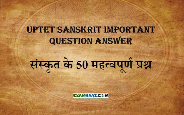 UPTET Sanskrit Question Answer