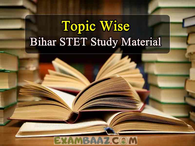 Bihar STET Study Material in Hindi Topic Wise
