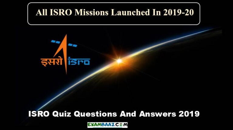 ISRO Quiz Questions And Answers 2019