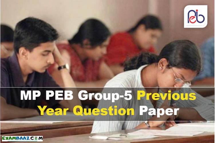 MP PEB Group 5 Previous Year Question Paper