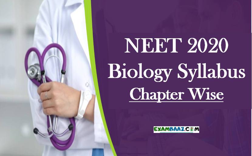 NEET 2020 Biology Syllabus Chapter Wise