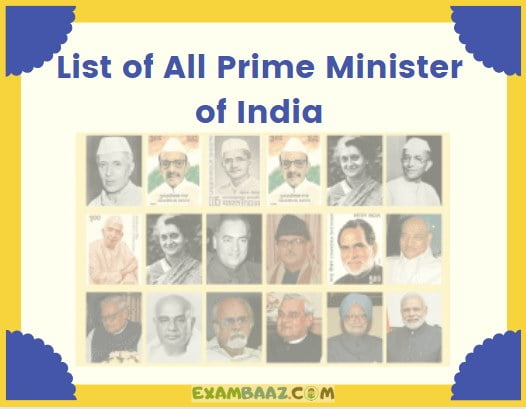 List of All Prime Minister of India