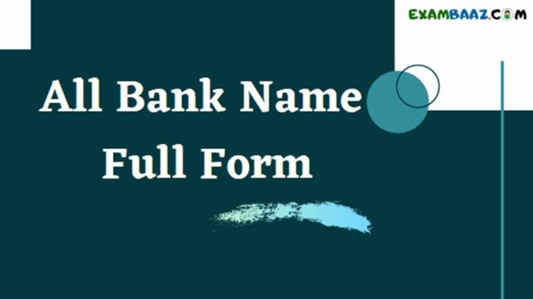 Bank Name Full Form