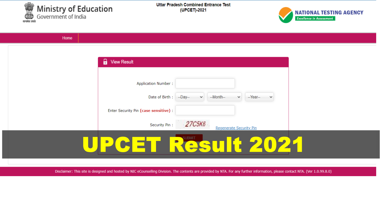 UPCET Result 2021 declared