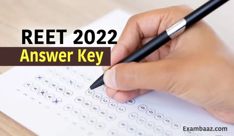 REET Answer Key 2022 date update