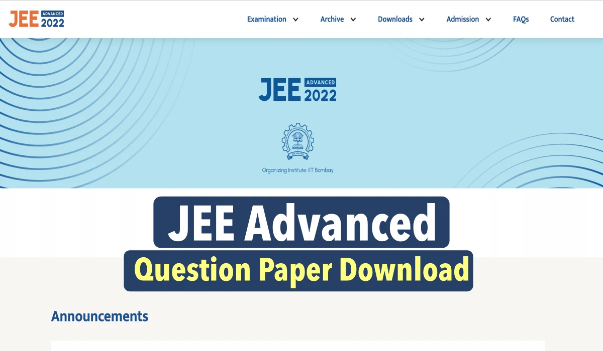 JEE Advanced Question Paper