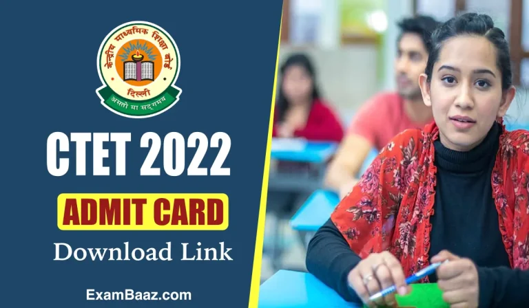 CTET 2022 Exam Hall Ticket