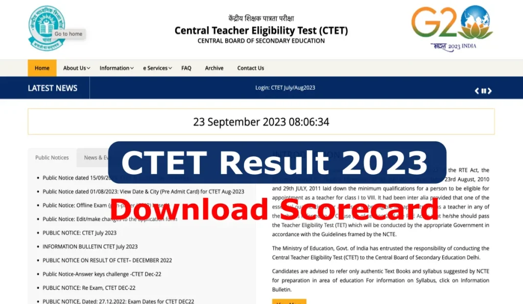 ctet result date update